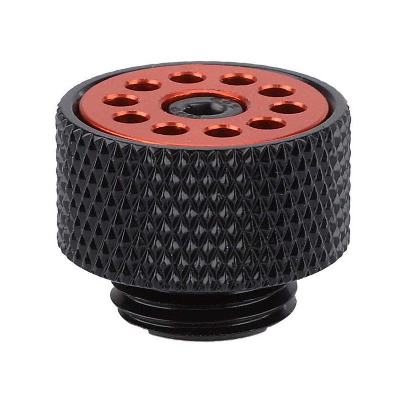Serounder Air Exhaust Fitting, Manual and Automatic G 1/4" Water-Cooled Adjustable Air Evacuation Valve for Computer Water Cooling System(Black+Red) - Image 1